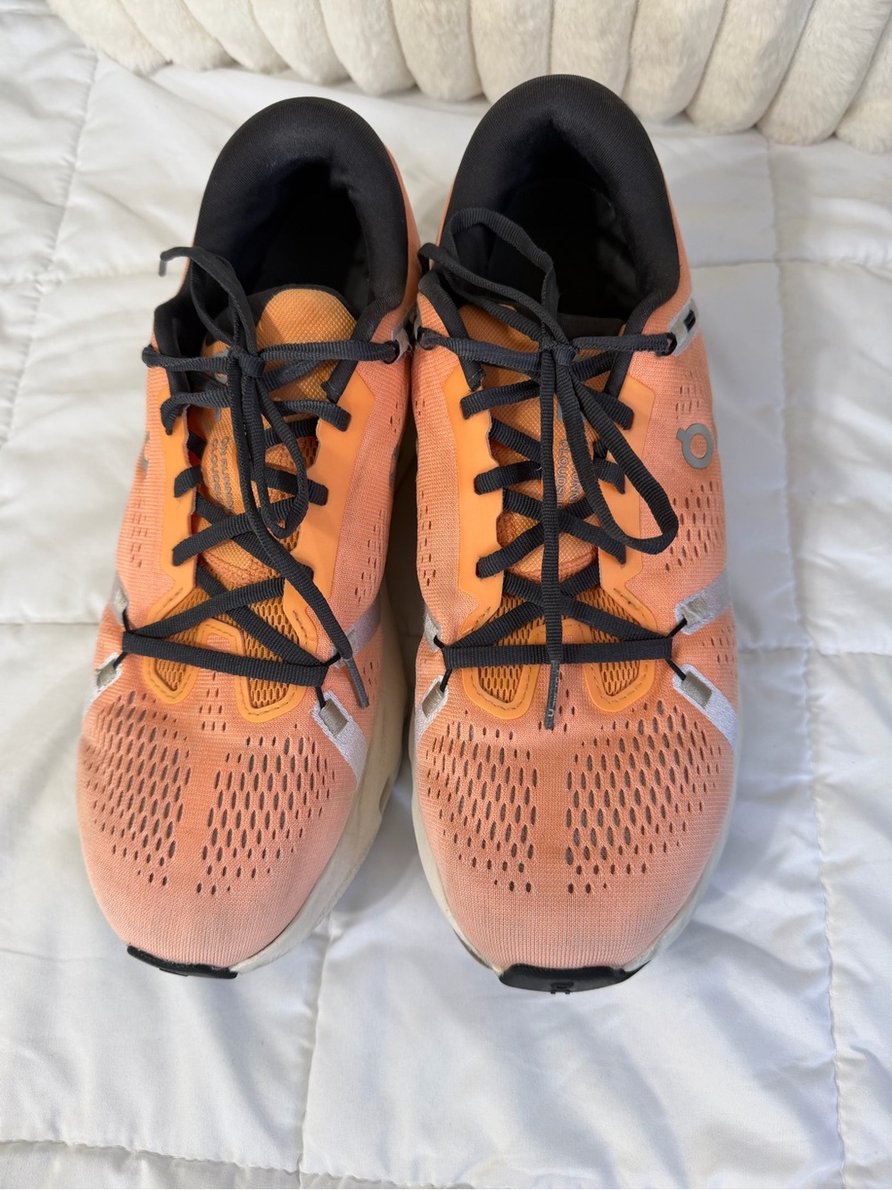 On Running Men's Athletic Shoes Peach Orange with Black Details